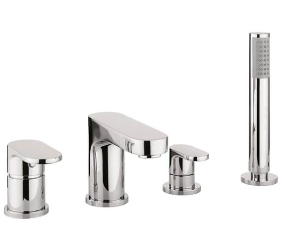 Crosswater Style 4 Hole Set Chrome Bath Shower Mixer Tap With Kit 3 Crosswater Style 4 Hole Set Chrome Bath Shower Mixer Tap With Kit
