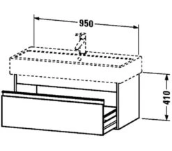 Duravit Ketho 440mm Depth 1 Drawer Wall Mounted Vanity Unit -Shower Room M 2019 5 27 9 45 3 212