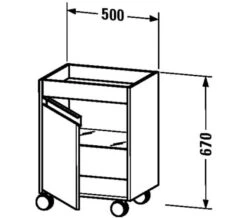 Duravit Ketho 500 X 360mm Single Door Mobile Storage Unit -Shower Room M 2019 5 31 7 22 37 885