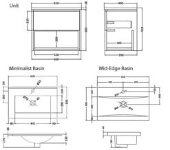 Hudson Reed Coast Wall Hung Open Shelf Unit And Basin -Shower Room M 2019 5 4 8 13 5 234