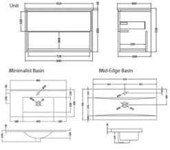 Hudson Reed Coast Wall Hung Open Shelf Unit And Basin -Shower Room M 2019 5 4 8 13 50 13