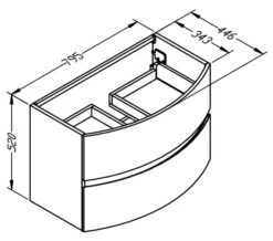 Crosswater Svelte Wall Mounted Two Drawer Unit -Shower Room M 2019 6 12 14 15 32 869