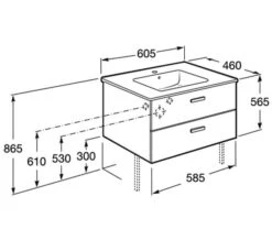 Roca Victoria Unik Wall Hung White Vanity Unit With 2 Drawer 8 Roca Victoria Unik Wall Hung White Vanity Unit With 2 Drawer -Shower Room M 2019 6 13 12 20 32 517