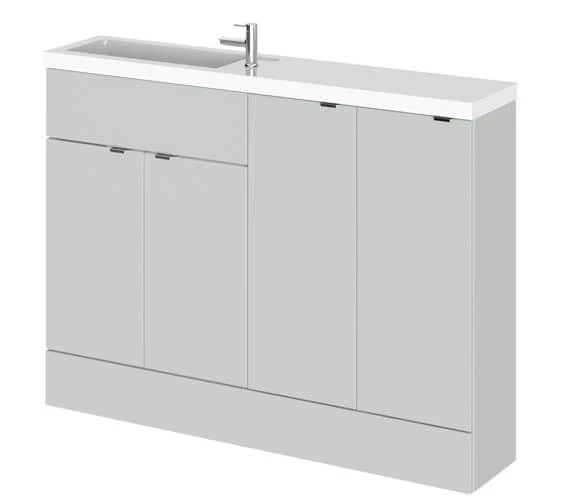 Hudson Reed Fusion 1200mm Compact Furniture Pack - Vanity And 2 Base Unit With Basin 6 Hudson Reed Fusion 1200mm Compact Furniture Pack - Vanity And 2 Base Unit With Basin - Image 4