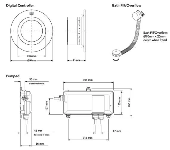 Mira Mode Digital Controller Chrome With Overflow Bath Filler 5 Mira Mode Digital Controller Chrome With Overflow Bath Filler - Image 3