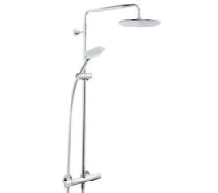 Bristan Carre Fixed Head Thermostatic Bar Shower Valve With Rigid Riser