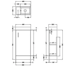 Essential Alaska 405mm White 1 Door Floor Standing Cloakroom Unit With Basin -Shower Room M 2019 7 4 9 58 21 256