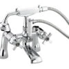 Bristan Art Deco Chrome Bath Shower Mixer Tap With Ceramic Disc