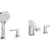 Roca Escuadra Bath Shower Mixer With Short Spout Diverter And Hand Shower Chrome -Shower Room M 2020 1 14 14 1 41 327