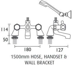 Bristan Value Club Pillar Chrome Bath Shower Mixer Tap -Shower Room M 2020 2 18 6 24 12 790
