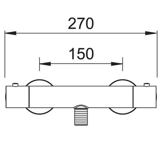 Methven Cool To Touch Chrome Round Thermostatic Bar Shower Valve 4 Methven Cool To Touch Chrome Round Thermostatic Bar Shower Valve - Image 2