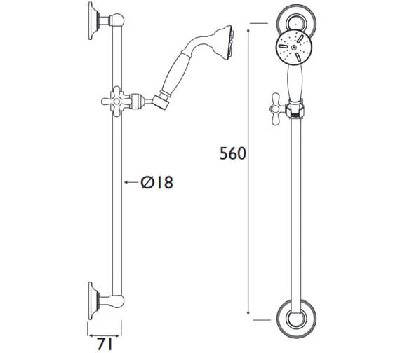 Bristan Traditional Deluxe Shower Kit 5 Bristan Traditional Deluxe Shower Kit - Image 3