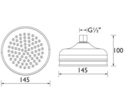 Bristan Traditional Stainless Steel Fixed Shower Head -Shower Room M 2020 2 26 9 29 24 886