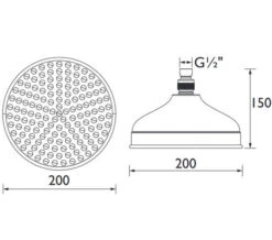 Bristan Traditional Stainless Steel Fixed Shower Head -Shower Room M 2020 2 26 9 30 33 486