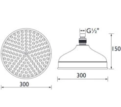 Bristan Traditional Stainless Steel Fixed Shower Head -Shower Room M 2020 2 26 9 31 32 111