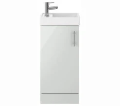 Nuie Vault 405 X 861mm Single Door Floor Standing Compact Unit And Basin -Shower Room M 2020 2 4 6 3 36 222