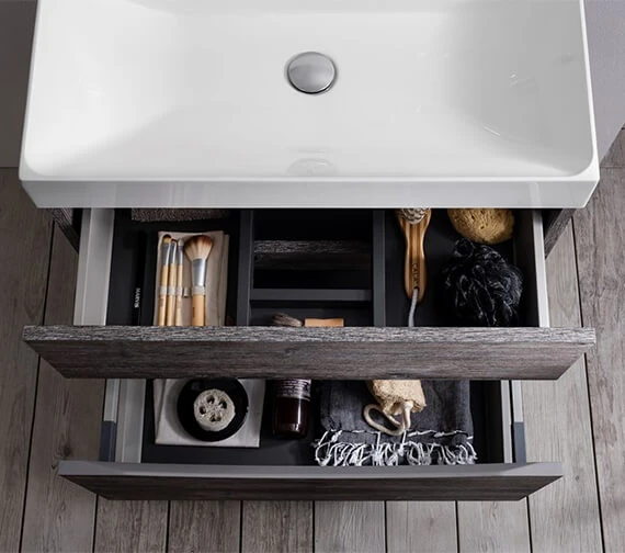 Crosswater Glide II Wall Hung Double Drawer Bathroom Unit 10 Crosswater Glide II Wall Hung Double Drawer Bathroom Unit - Image 8