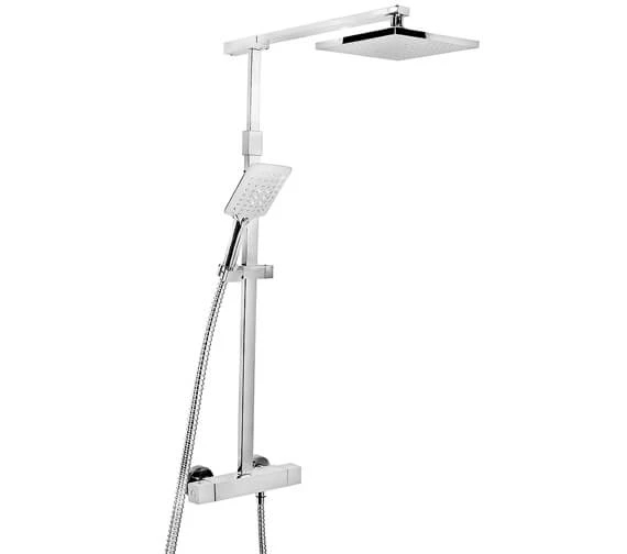 Bristan Quadrato Exposed Fixed Head Chrome Bar Shower With Diverter And Kit 3 Bristan Quadrato Exposed Fixed Head Chrome Bar Shower With Diverter And Kit