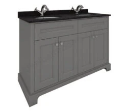 RAK Washington 1200mm Wide 4 Door Double Basin Floor Standing Vanity Unit