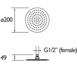 Bristan Square Stainless Steel Slimline Fixed Chrome Shower Head 23 Bristan Square Stainless Steel Slimline Fixed Chrome Shower Head -Shower Room M 2020 3 5 9 35 15 635
