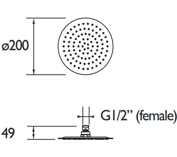 Bristan Square Stainless Steel Slimline Fixed Chrome Shower Head 7 Bristan Square Stainless Steel Slimline Fixed Chrome Shower Head - Image 5