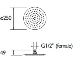 Bristan Square Stainless Steel Slimline Fixed Chrome Shower Head 27 Bristan Square Stainless Steel Slimline Fixed Chrome Shower Head -Shower Room M 2020 3 5 9 37 38 253