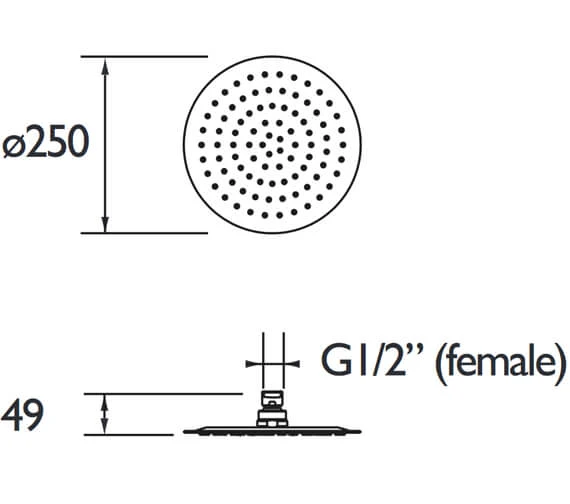 Bristan Square Stainless Steel Slimline Fixed Chrome Shower Head 11 Bristan Square Stainless Steel Slimline Fixed Chrome Shower Head - Image 9