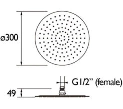 Bristan Square Stainless Steel Slimline Fixed Chrome Shower Head 31 Bristan Square Stainless Steel Slimline Fixed Chrome Shower Head -Shower Room M 2020 3 5 9 39 52 914