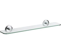 Bristan Solo Chrome Glass Shelf