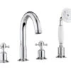 Crosswater Belgravia 4 Hole Chrome Bath Shower Mixer Tap With Kit 1 Crosswater Belgravia 4 Hole Chrome Bath Shower Mixer Tap With Kit -Shower Room M 2020 4 1 10 10 30 865