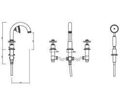 Crosswater Belgravia 4 Hole Chrome Bath Shower Mixer Tap With Kit -Shower Room M 2020 4 1 10 10 38 557