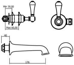 Crosswater Belgravia Wall Mounted Chrome Bath Spout And Wall Stop Taps -Shower Room M 2020 4 1 7 45 54 341
