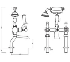 Crosswater Belgravia Deck Mounted Bath Shower Mixer Tap With Kit -Shower Room M 2020 4 2 8 13 30 593