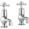 Crosswater Belgravia Deck Mounted Pair Of Chrome Bath Pillar Taps -Shower Room M 2020 4 3 8 15 11 562