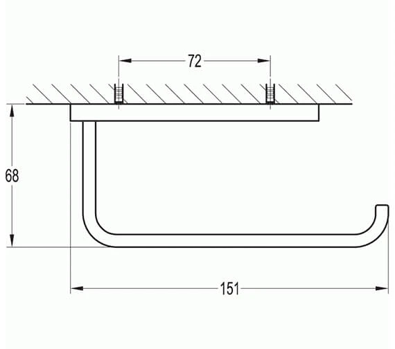 Flova Sofija Diamond Chrome Wall Mounted Toilet Roll Holder 5 Flova Sofija Diamond Chrome Wall Mounted Toilet Roll Holder - Image 3