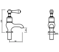 Crosswater Belgravia Deck Mounted Pair Of Chrome Bath Pillar Taps -Shower Room M 2020 4 3 8 15 40 719