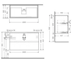 RAK Joy Wall Hung 2 Drawer Vanity Unit -Shower Room M 2020 5 19 16 17 4 243