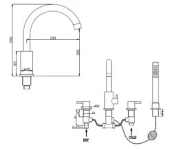 RAK Prima Tech 4-Hole Chrome Plated Bath Shower Mixer Tap Deck Mounted -Shower Room M 2020 5 28 11 38 12 112