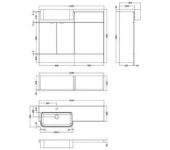 Hudson Reed Fusion Combination Furniture Pack - Vanity And WC Unit With Basin -Shower Room M700 2020 10 2 10 10 35 131