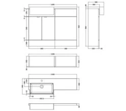 Hudson Reed Fusion Combination Furniture Pack - Vanity And WC Unit With Basin -Shower Room M700 2020 10 2 10 13 27 418