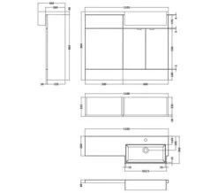 Hudson Reed Fusion Combination Furniture Pack - Vanity And WC Unit With Basin -Shower Room M700 2020 10 2 10 13 57 176