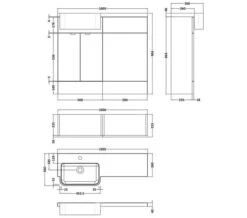 Hudson Reed Fusion Combination Furniture Pack - Vanity And WC Unit With Basin -Shower Room M700 2020 10 2 10 8 6 534