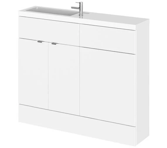 Hudson Reed Fusion 1000mm Compact Furniture Pack - Vanity And WC Unit With Basin 3 Hudson Reed Fusion 1000mm Compact Furniture Pack - Vanity And WC Unit With Basin