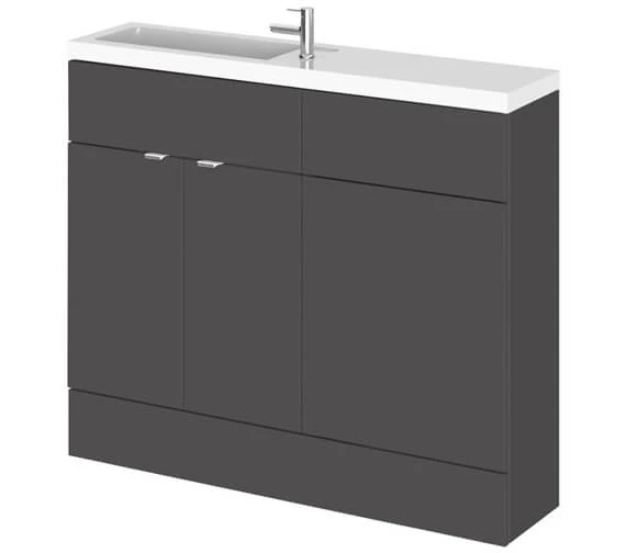 Hudson Reed Fusion 1000mm Compact Furniture Pack - Vanity And WC Unit With Basin 10 Hudson Reed Fusion 1000mm Compact Furniture Pack - Vanity And WC Unit With Basin - Image 8