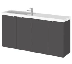 Hudson Reed Fusion 1000mm Wall Hung 4 Door Slimline Vanity Unit And Basin -Shower Room M700 2020 12 10 9 4 6 651