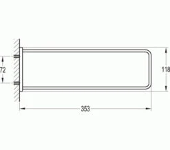 Flova Sofija Single Towel Rail -Shower Room M700 2020 12 14 10 12 56 750