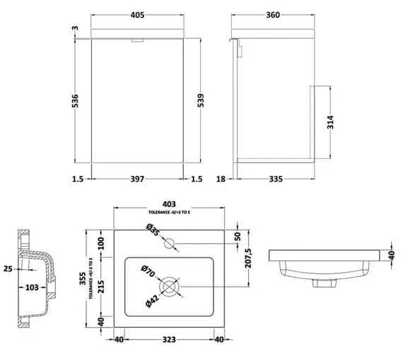 Hudson Reed Fusion 400mm Wall Hung Full Depth Vanity Unit And Basin 4 Hudson Reed Fusion 400mm Wall Hung Full Depth Vanity Unit And Basin - Image 2