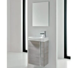 Royo Elegance 450 X 250mm 1 Door Cloakroom Unit With Basin And Mirror