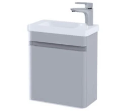 RAK Resort Wall Hung 450mm Wide Cloakroom Matt White Vanity Unit With Basin -Shower Room M700 2020 6 20 11 59 7 505