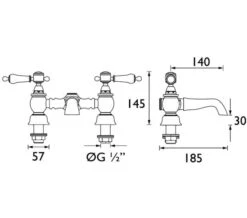 Heritage Glastonbury Bath Filler Tap With Lever Handle 7 Heritage Glastonbury Bath Filler Tap With Lever Handle -Shower Room M700 2021 11 16 14 55 26 86